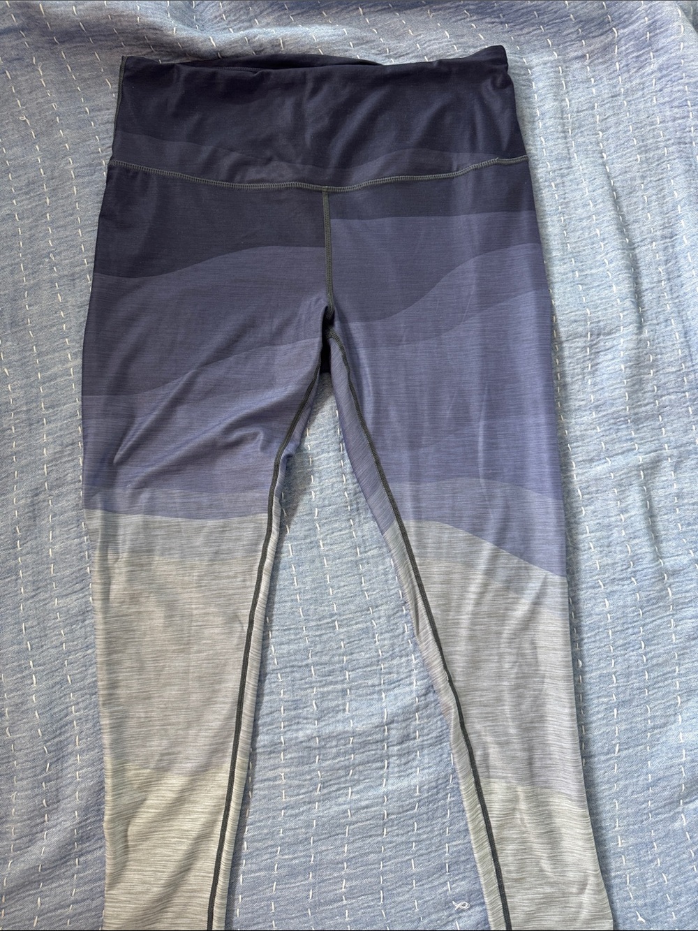 Prana Purple Ombre High-Waist Leggings EUC